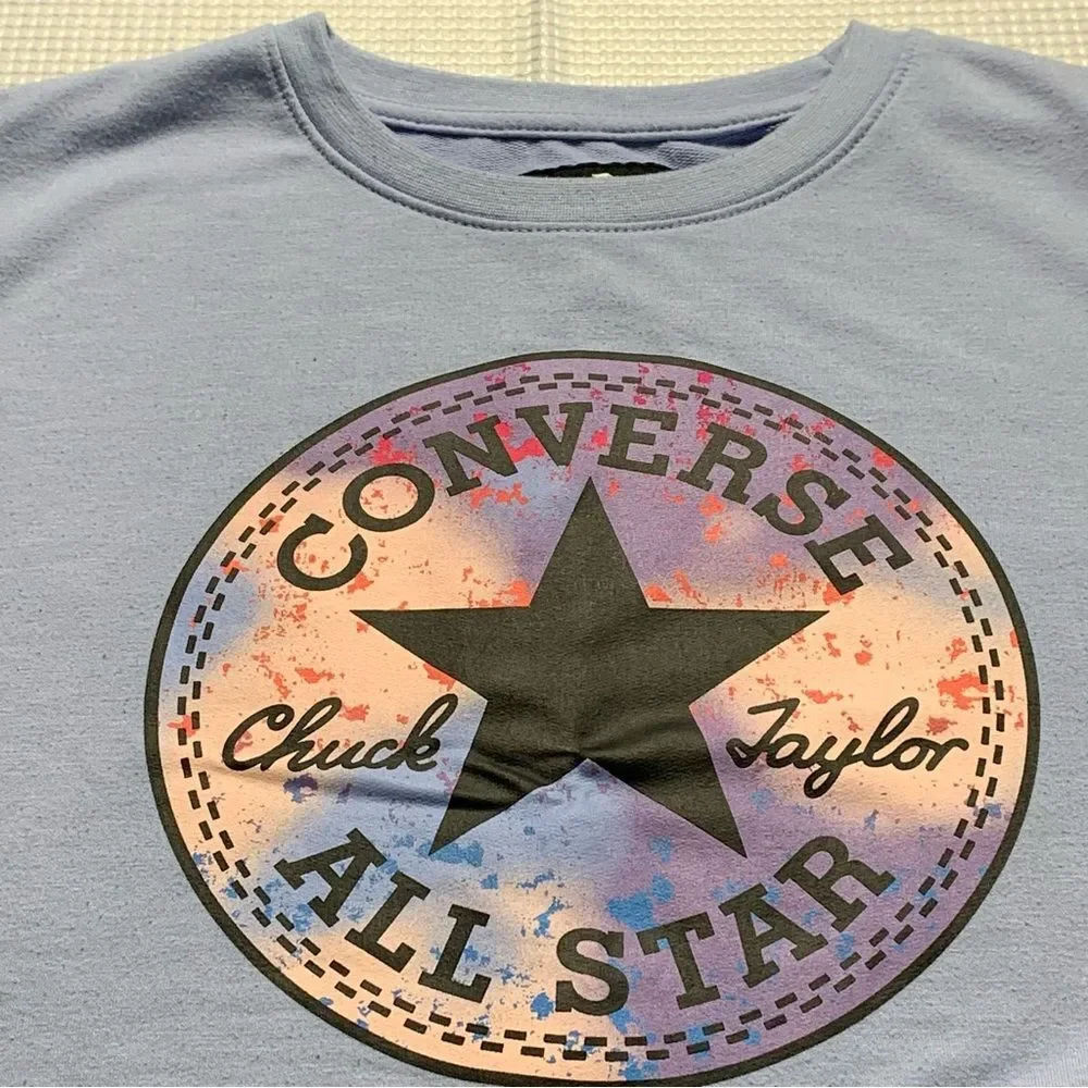 CONVERSE Girls Logo Graphic Pullover